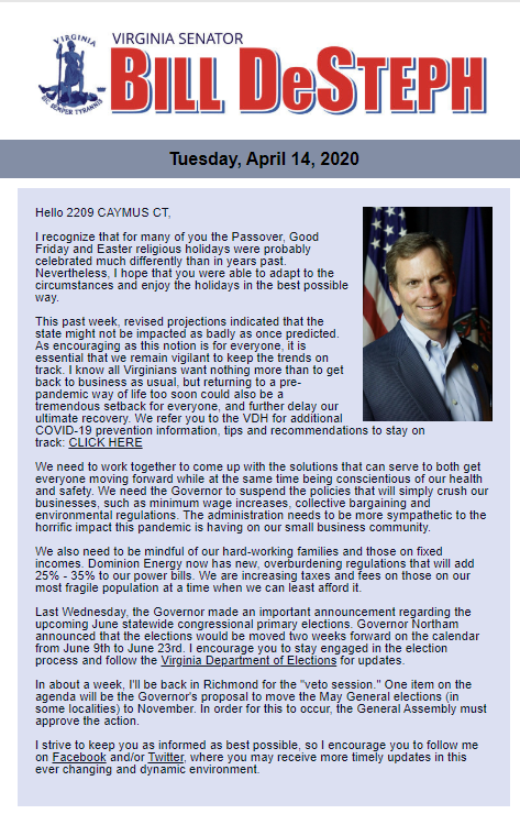 Bill DeSteph on Saving Energy